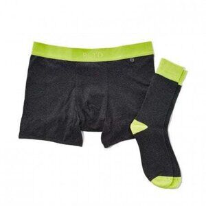 Related Garments Boxer Brief + Sock Set - Charcoal/Yellow